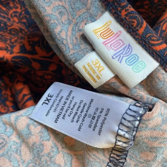 LuLaRoe Fits & Flare Stretch Comfy Midi Dress Women's 3XL Floral Summer Fun - Picture 4 of 6